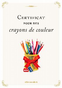 Le certificat imprimé